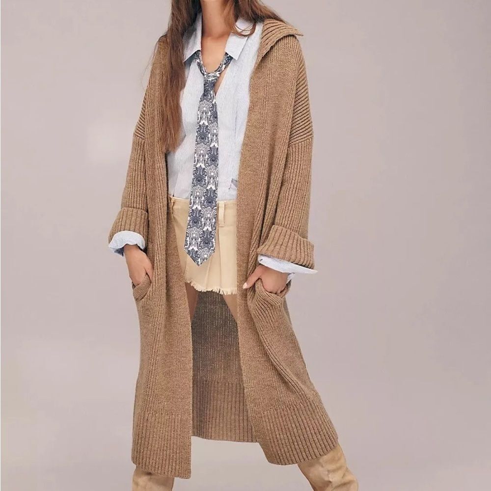 Free People Finley Maxi Cardigan Long Oversized Cabincore Sweater . Size XS.